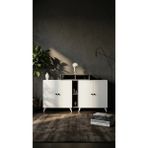 Miramob 4 Kapaklı ve 4 Bölmeli Modern Dev Şifonyer Konsol Antre Ünitesi 147 cm Antrasit Beyaz