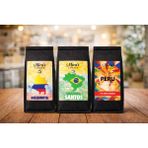Mira's Coffee 3'lü Kahve Tadım Seti 3X150 G - Brezilya Peru Kolombiya %100 Arabica - Çekirdek Kahve