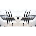 Miraxx Monster Canavar Pençe Izi Uzun Siyah Far Oto Sticker - Beyaz