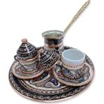Miray Hediyelik Mineli Bakır Fincan Cezve Takım