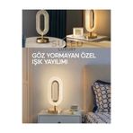 MİRAYPAZARLAMA kristal şarjlı dokunmatik masa lambası abajur gece lamdasi 3 ışık renkli