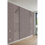 MİRAZAWALL 3D Görünümlü Modern Geometrik Çizgili Tek Parça Tekstil Duvar Kağıdı