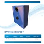 Mircan 100 Litre Mavi Su Deposu Contalı kapak Karavan Bidonu Model 2 vana hediye
