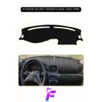 Mircem Hyundai Accent Yumurta Kasa (1993-1999) Torpido Örtüsü | Güneşten, Isıdan, Çatlamadan Korur | G6 Siyah