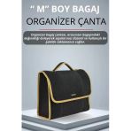Mircem Oto Bagaj Çantası Orta Boy Cırtlı Keçe Kumaş - Geniş Hacimli,Dayanıklı,Araç İçi Düzenleyici | A1