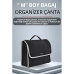 Mircem Oto Bagaj Çantası Orta Boy Cırtlı Keçe Kumaş - Geniş Hacimli,Dayanıklı,Araç İçi Düzenleyici | A2