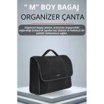 Mircem Oto Bagaj Çantası Orta Boy Cırtlı Keçe Kumaş - Geniş Hacimli,Dayanıklı,Araç İçi Düzenleyici | A4