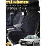 Mircem Toyota Corolla Efsane Kasa Uyumlu 2'Li Süet Oto Koltuk Minderi | Universal | Oto Aksesuar | A2 Siyah