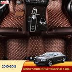 Miren Bentley Continental Flying Spur 2010-2012 5 Kişili Uyumlu 5d Havuzlu Suni Deri Oto Paspas - Kahverengi