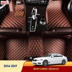 Miren Bmw 5 Serisi 2014-2017 Sedan Gt Uyumlu 5d Havuzlu Suni Deri Oto Paspas - Kahverengi