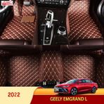Miren Geely Emgrand L 2022 Uyumlu 5d Havuzlu Suni Deri Oto Paspas - Kahverengi