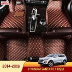 Miren Hyundai Santa Fe 2014-2018 7 Kişili Uyumlu 5d Havuzlu Suni Deri Oto Paspas - Kahverengi