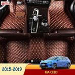 Miren Kia Ceed 2015-2019 Uyumlu 5d Havuzlu Suni Deri Oto Paspas - Kahverengi
