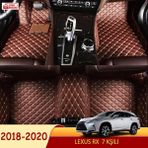 Miren Lexus Rx 2018-2020 7 Kşili Uyumlu 5d Havuzlu Suni Deri Oto Paspas - Kahverengi
