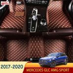 Miren Mercedes Glc Amg Sport 2017-2020 Uyumlu 5d Havuzlu Suni Deri Oto Paspas - Kahverengi