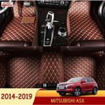 Miren Mitsubishi Asx 2014-2019 Uyumlu 5d Havuzlu Suni Deri Oto Paspas - Kahverengi