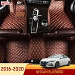 Miren Nissan Bluebird 2016-2020 Uyumlu 5d Havuzlu Suni Deri Oto Paspas - Kahverengi