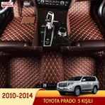 Miren Toyota Prado 2010-2017 5 Kişili Uyumlu 5d Havuzlu Suni Deri Oto Paspas - Kahverengi