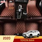 Miren Toyota Rav4 2020 Uyumlu 5d Havuzlu Suni Deri Oto Paspas - Kahverengi