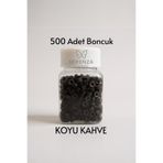 mirenza cosmetic Silikon Mikro Kaynak Boncuğu Koyu Kahverengi Renk Saç Boncuğu
