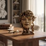 Miriam Dekoratif Yüz Heykeli – Modern Sanat Figürü 37,5x29 cm Ev Ofis Dekorasyonu Hediyelik Objeler