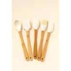 Mirilliahome 5’li Bambu Saplı Silikon Spatula Seti | Mutfak Gereçleri