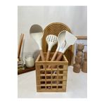 Mirilliahome Bambu Kare Düzenleyici, Kaşıklık, Kare Organizer Kutusu
