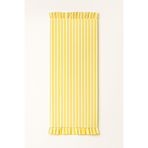 Mirilliahome Fırfırlı Çizgili Keten Runner Sofra Masa Örtüsü 40x150 Cm