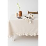 Mirilliahome Fırfırlı Masa Örtüsü Pamuk Keten Mutfak Salon Balkon İçin Çok Ölçülü