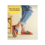 Mirkada Unisex Colours Halat Ipli Yüksek Taban Hasır Sandalet - 1 Beden Büyük Almanız Önerilir