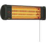 MirKraft Essby 1800 W Siyah Yatay Duvar Tipi Infrared Elektrikli Isıtıcı