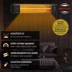 Mirkraft Grade Duvar Tipi Karbon Infrared Isıtıcı - 2500 W