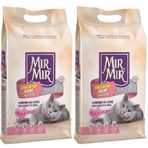 MırMır 2x10 lt Bebek Pudralı Tozsuz Topaklanan Kedi Kumu