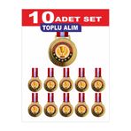 Miro Toys 10 Adet Başarı Madalyası – Altın Renk Kurdeleli Ödül Seti, Okul ve Yarışma Madalyası