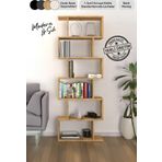 Mirobi 6 Raflı Kitaplık, Dekoratif Raf Zigzag Kitaplık, Labirent Dekor, Rivoli