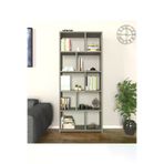 Mirobi Cordoba 5 Raflı 10 Bölmeli Kitaplık Dekoratif Modern Kitaplık Antrasit Mrb-Ktp-10Bl-Crdba