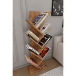 Mirobi Dria Ağaç Kitaplık Dekoratif Kitaplık Raf Düzenleyici Kitap Rafı Çam