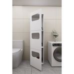 Mirobi Lavina Banyo Kirli Sepetli Çamaşır Dolabı Beyaz
