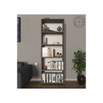 Mirobi Modern 5 Raflı Kitaplık Dekoratif Kitaplık Antrasit