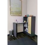 Mirobi MRB-DRT-KTPLK-CLMA-MS Drithe Modern Dolaplı Kitaplıklı Çalışma Masası Antrasit-Çam