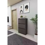 Mirobi MRB-KMB-3BLM-AYKBLK Kembe 3 Bölmeli Açılır Modern Dekoratif Ayakkabılık Antrasit