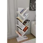 Mirobi Mrb-Ktp-Agac-8Rf Dria Ağaç Kitaplık Dekoratif Kitaplık Raf Düzenleyici Kitap Rafı Beyaz