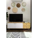 Mirobi MRB-LDR-TV-UNT Leder Modern Dekoratif Tv Ünitesi Televizyon Sehpası Atlantik Çam 160 Cm