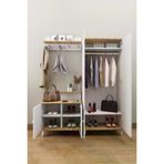 Mirobi Mrb-Lft-Vest-Tk-ByzAnt Loft Vestiyer Takımı Askılıklı 2 Kapaklı Ayakkabılık Dolabı Beyaz Çam