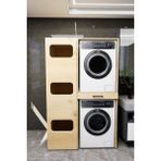 Mirobi Washbox Banyo Kirli Sepetli Çamaşır Makinası Dolabı Ve Kurutma Makinası Dolabı Çam