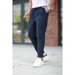 Miron Lacivert Çımalı Bel Lastikli Modern Fit Erkek Jogger PANTOLON-2527 - 2XL