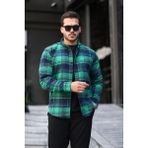 Miron Yeşil Ekose Regular Fit Oduncu Gömleği- 2450 - XL