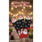 Mirox Socks Unisex Yılbaşı Çorabı Noel Baba Geyik Desenli 1 Çift - 36 - 40 - Siyah