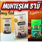 Mırracı Şahin Bey Muhteşem 3'lü / Menengiç, Fıstıklı, Sade Osmanlı Dibek Kahvesi - 1 Paket