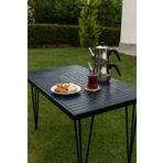 MİRRORSS Ahşap Siyah renk Balkon Bahçe Masası Çay Kahve Mutfak Yemek masası 120 X 60 cm , yükseklik 73 cm